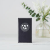 Vintage Monogramm Visitenkarte (Stehend Vorderseite)