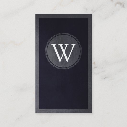 Vintage Monogramm Visitenkarte (Vorderseite)