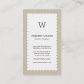 Vintage Monogramm-Visitenkarten - Gruppe Visitenkarte (Rückseite)