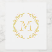 Vintage Monogramm Weinetikett (Einzelnes Label)