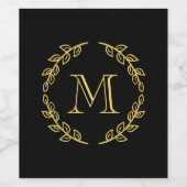 Vintage Monogramm Weinetikett (Einzelnes Label)