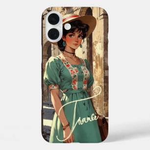 Vintage monogrammierte Case-Mate iPhone-Hülle iPhone 16 Plus Hülle