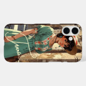 Vintage monogrammierte Case-Mate iPhone-Hülle iPhone Hülle (Rückseite (Horizontal))