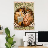 Vintage Monopole, Reims Champagne Werbekunst Poster (Heimbüro)