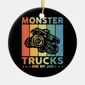 Vintage Monster Truck Are Keramik Ornament