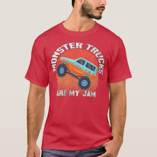 Vintage Monster Truck are My Jam funny Truck Boys T-Shirt