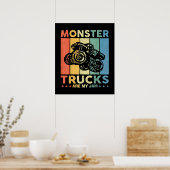 Vintage Monster Truck Are Poster (Küche)