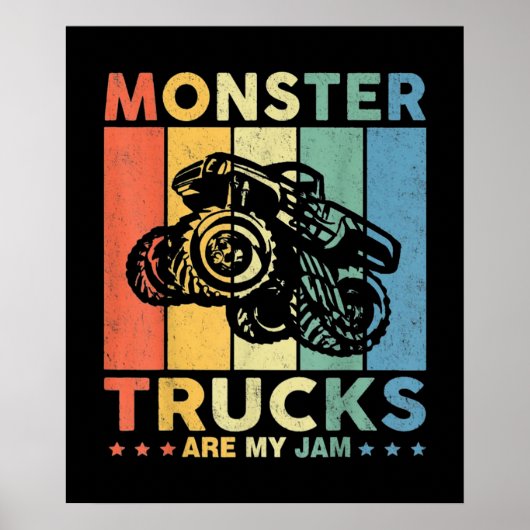 Vintage Monster Truck Are Poster (Vorne)