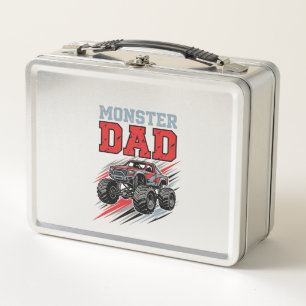 Vintage-Monster-Truck-Shirt-Design für Monster-Dad Metall Brotdose