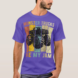 Vintage Monster Truck sind My_Jam Retro Sunset T-Shirt