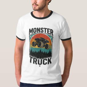 Vintage-Monster-Truck-Sonnenuntergang-T-Shirt für T-Shirt