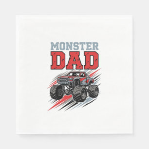 Vintage Monster Truck T-Shirt Design für Monster-V Serviette
