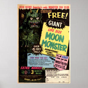 Vintage Monster-Werbung Art Poster