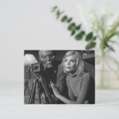 Vintage Monsterfolie Schwarz/Weiß Postkarte (Stehend Vorderseite)