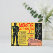 Vintage Monsterwerbung Postkarte (Stehend Vorderseite)