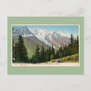 Vintage Mont-Blanc-Blick von der Flégère-Route Postkarte