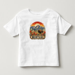 Vintage Montana Berge PNG Grafikdesign Kleinkind T-shirt