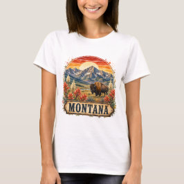 Vintage Montana Berge PNG Grafikdesign T-Shirt
