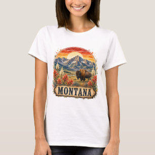 Vintage Montana Berge PNG Grafikdesign T-Shirt