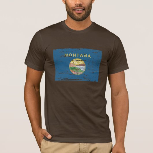 Vintage MONTANA-Flagge T-Shirt (Vorderseite)