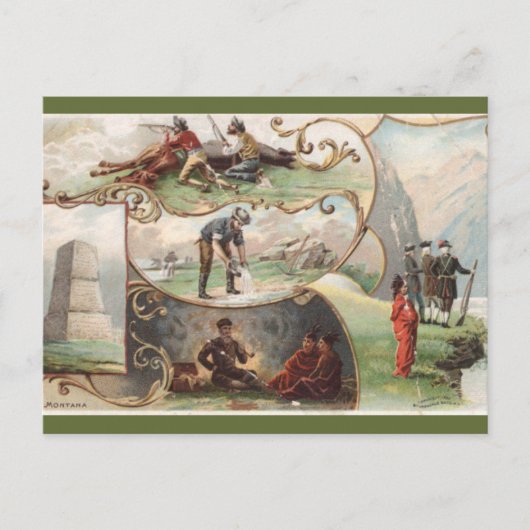 Vintage Montana Postkarte (Vorderseite)