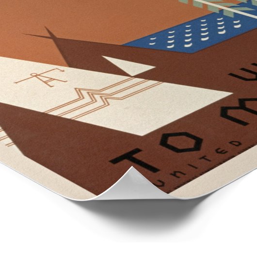 Vintage Montana Reise. Poster (Ecke)