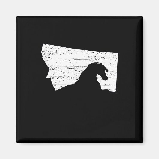 Vintage Montana Reiten Magnet (Vorne)