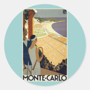 Vintage Monte Carlo Monaco Reise Runder Aufkleber