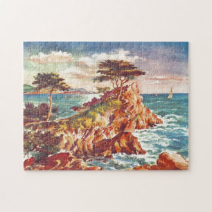 Vintage-Monterey-Küste kalifornischer Tourismus US Puzzle