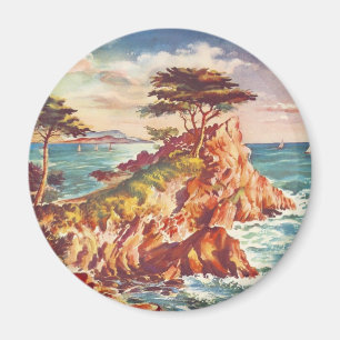 Vintage Monterey-Küstenlinien-kalifornischer Magnet