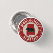Vintage Montgomery, Alabama Geschenke Button (Vorne & Hinten)