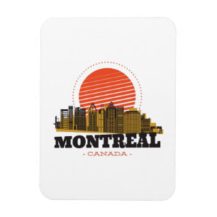 Vintage Montreal Kanada Skyline Magnet