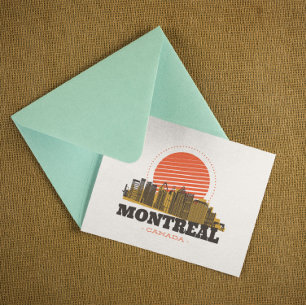Vintage Montreal Kanada Skyline   Postkarte
