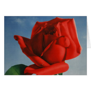 Vintage Montreux Rote Rose Schweiz Genfersee