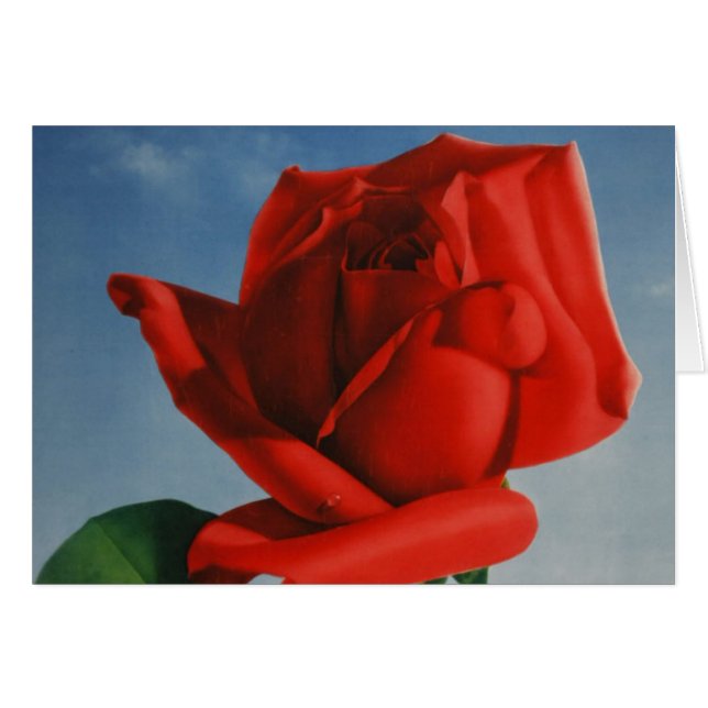 Vintage Montreux Rote Rose Schweiz Genfersee (Vorderseite (Horizontal))