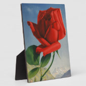 Vintage Montreux Rote Rose Schweiz Genfersee Fotoplatte (Seite)