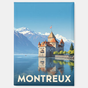 Vintage Montreux Schweiz Magnet