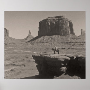 Vintage Monument Valley Cowboy-Plakat Poster