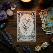 Vintage Moon Flower Florist | Celestial Botanical Visitenkarte