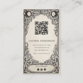 Vintage Moon Flower Florist | Celestial Botanical Visitenkarte (Rückseite)