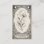 Vintage Moon Flower Florist | Celestial Botanical Visitenkarte (Vorderseite)