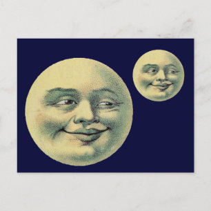Vintage Moon Postkarte