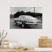 Vintage Mopar Drag - Cuda - Mr 5 & 50 Poster (Küche)
