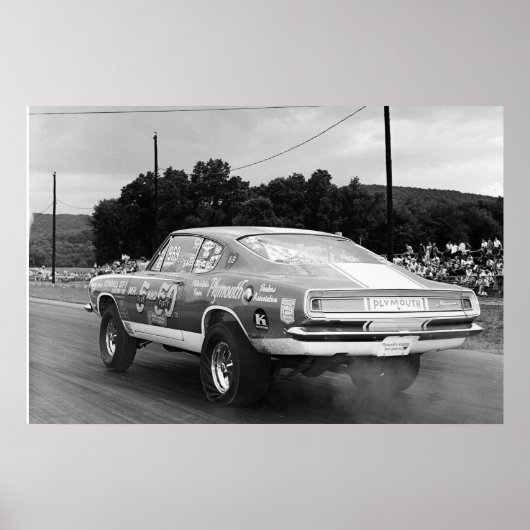 Vintage Mopar Drag - Cuda - Mr 5 & 50 Poster (Vorne)