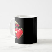 Vintage-Mops lustiges Jugendleben Vater Mutter Ret Kaffeetasse (Vorderseite Links)