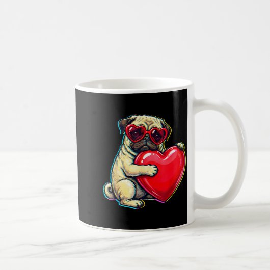 Vintage-Mops lustiges Jugendleben Vater Mutter Ret Kaffeetasse (Rechts)