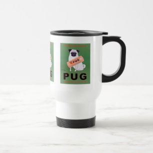 Vintage-Mops-Orange-Juice-Plakat Reisebecher