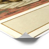 Vintage-Mops-Plakat Poster (Ecke)