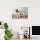 Vintage-Mops Poster (Heimbüro)