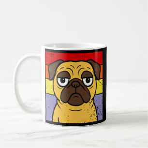 Vintage-Mops sarkastischer alberner Welpen-Liebhab Kaffeetasse